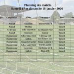 Planning des matchs