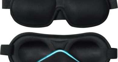 Brencco Masque de Nuit, Cache Yeux pour Dormir pour Homme & Femme, Masque de Sommeil Ultra-Douce & Confortable Réglable, Masque de Nuit Masque Sommeil Adulte pour Sommeil Voyage Yoga – Le détail qui change tout au quotidien