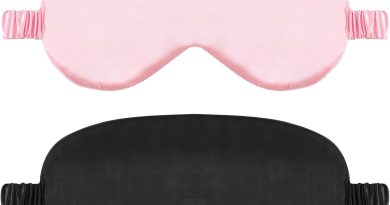 Lot De 2 Masques De Sommeil En Soie pour Dormir Bandeau En Satin Doux Avec Sangle Élastique Masque De Nuit Confortable pour Femmes Et Hommes (Noir Rose) – Le détail qui change tout au quotidien