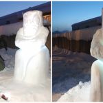 Un bonhomme de neige insolite signé Jean-Louis Tuohe (Crédit : Mata Fenua Tatoo).