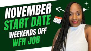 ✅ Début en novembre : Télétravail avec week-ends libres 2025