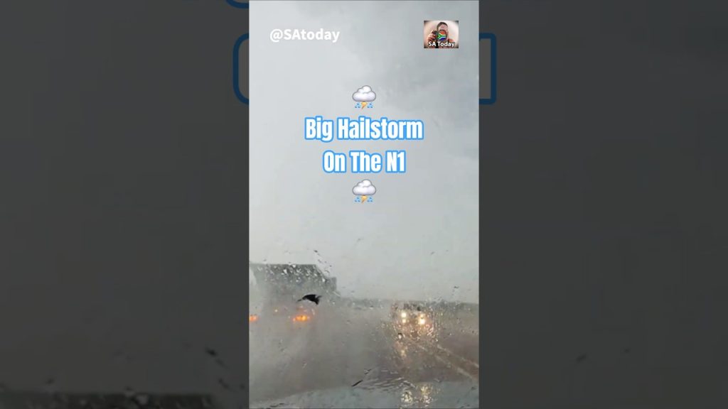 Fortes grêles sur la N1 avant Modimolle | Limpopo | SA