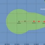 Le cyclone tropical Dudzai localisé à 2 330 km de La Réunion dimanche à 22h
