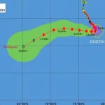 Le cyclone tropical intense Dudzai se trouve à 2 370 km des côtes de La Réunion.