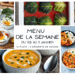 Menu de la semaine janvier : recettes légères après les fêtes avec Amandine Cooking