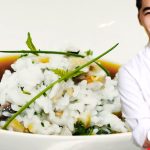 Riz au hareng fumé et bouillon de genévrier