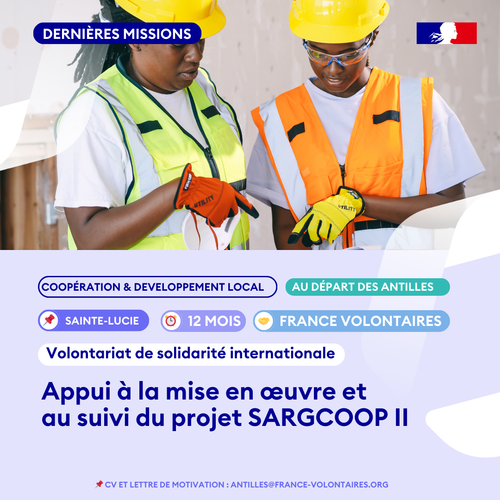 Volontariat de Solidarité Internationale : soutien au projet SARGCOOP II à Sainte-Lucie