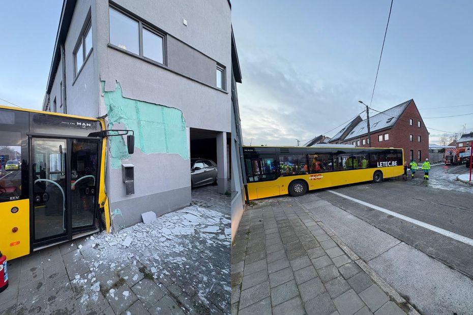 Bus encastré dans une maison sur route verglacée : seize personnes blessées
