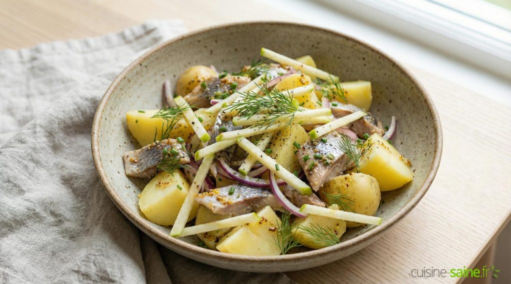 Recette de salade tiède de hareng aux pommes de terre : un plat savoureux et réconfortant