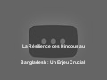 La Résilience des Hindous au Bangladesh : Un Enjeu Crucial