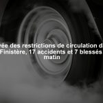 Levée des restrictions de circulation dans le Finistère, 17 accidents et 7 blessés ce matin