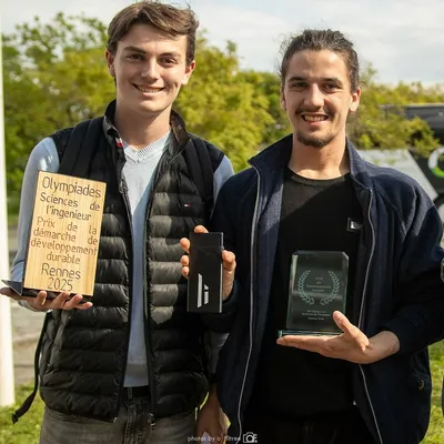 Les deux lycéens ont été récompensés ors des Olympiades des sciences de l'ingénieur de Rennes