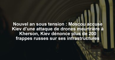 Nouvel an sous tension : Moscou accuse Kiev d’une attaque de drones meurtrière à Kherson, Kiev dénonce plus de 200 frappes russes sur ses infrastructures Nouvel an sous tension : Moscou accuse Kiev d’une attaque de drones meurtrière à Kherson, Kiev dénonce plus de 200 frappes russes sur ses infrastructures