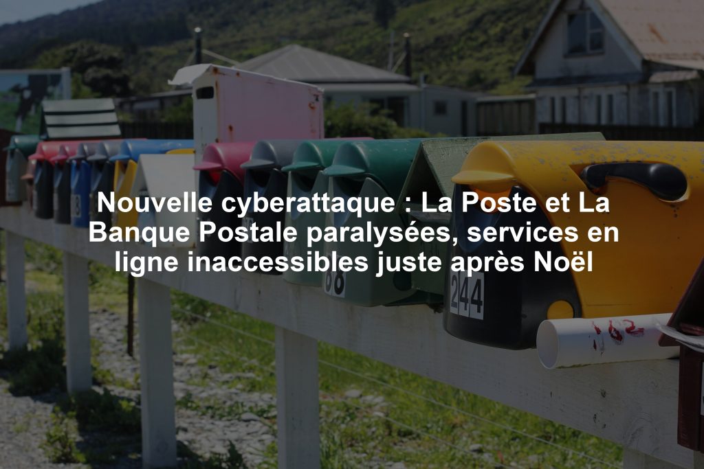 Nouvelle cyberattaque : La Poste et La Banque Postale paralysées, services en ligne inaccessibles juste après Noël