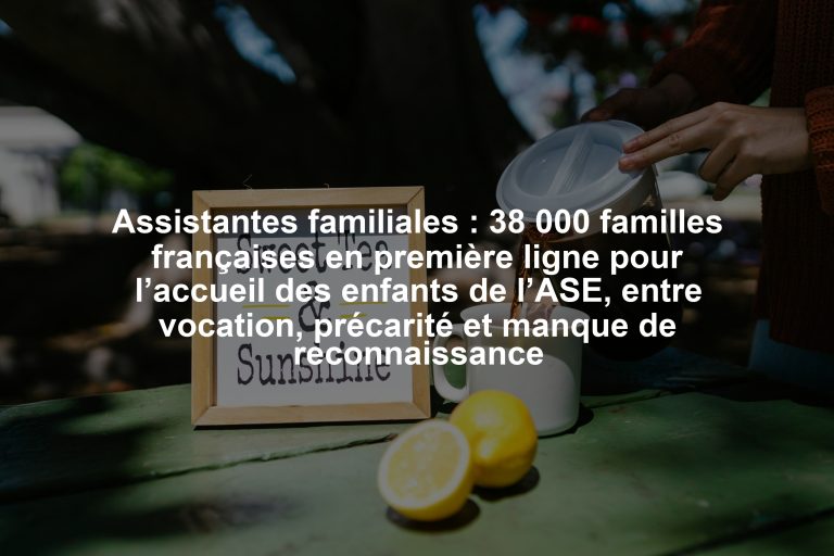 Assistantes familiales : 38 000 familles françaises en première ligne pour l’accueil des enfants de l’ASE, entre vocation, précarité et manque de reconnaissance