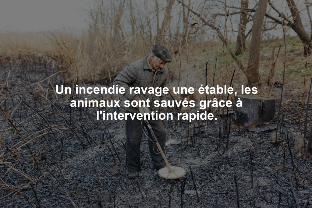 Un incendie ravage une étable, les animaux sont sauvés grâce à l'intervention rapide.