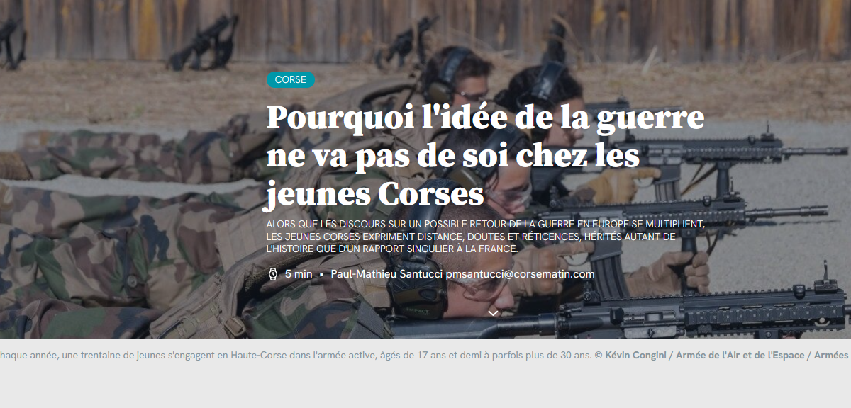 Marc Eugène Tomasi, réserviste de la Marine nationale, engagé dans la surveillance maritime à Monacia d'Aullène