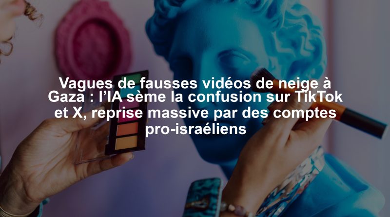 Vagues de fausses vidéos de neige à Gaza : l’IA sème la confusion sur TikTok et X, reprise massive par des comptes pro-israéliens