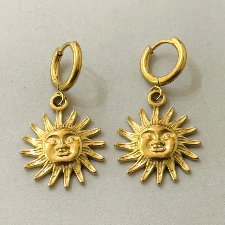 Boucles d&rsquo;oreilles créoles en acier inoxydable