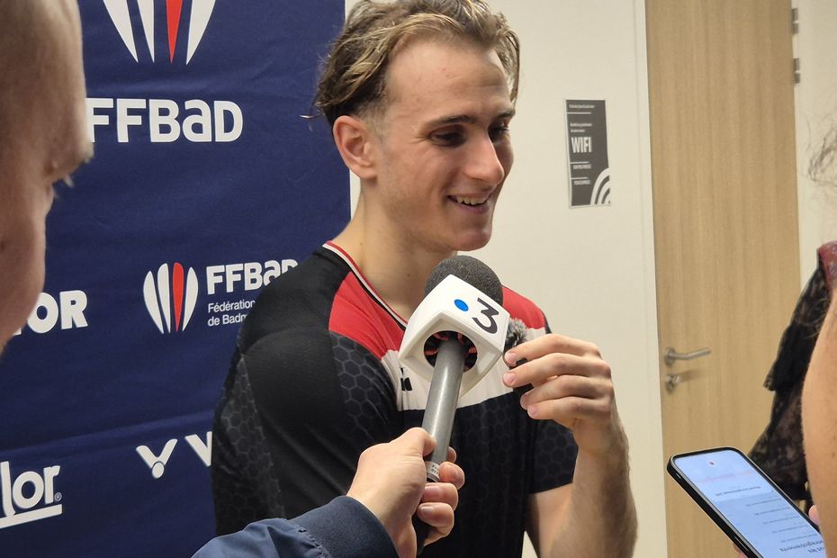 Alex Lanier, champion de France de badminton, conserve son titre à Caen