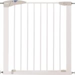 Munchkin Barrière de Sécurité Lindam Sure Shut Axis pour Bébé & Tout-Petits | Barrière de Sécurité Bébé ou Chien pour Escaliers & Portes, Installation Facile, Sans Vis | 76-82cm | Blanche