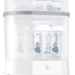 Chicco, Stérilisateur de Biberons, Stérilisateur Électrique, Tire-lait et Tétine, Avec 3 Configurations et Arrêt Automatique, Adapté au Micro-Ondes, pour Stériliser jusqu&rsquo;à 6 Biberons de 330 ml, Blanc