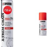 IPONE – Graisse de Chaîne pour Moto de Route X-trem Chain Road – Flacon Aérosol à Diffuseur Multi-positions 750 ml – Tenue durée 800 km & Graisse de Chaîne pour Moto Route X-trem Chain Road – 100 ml