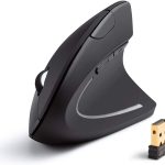 Anker Souris Ergonomique Verticale USB sans Fil 2.4G avec 3 Niveaux DPI Ajustables 800/1200 / 1600 et 5 Contrôles Latéraux