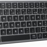 iClever Clavier Bluetooth, Clavier sans Fil Rechargeable USB-C, Multi-dispositifs avec 3 Canal Bluetooth, Compatible Apple macOS, iOS, Windows, Clavier Francais AZERTY, Gris
