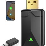 Adaptateur CarPlay sans Fil – Adaptateur Android Auto sans Fil, Wi-FI 5,8GHz Plug & Play, Mini et Stable, iOS 10+/Android 10+, Connexion Automatique Rapide pour Voitures à partir de 2016. (1pièces)