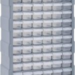 vidaXL Organisateur Multi-Tiroirs, 60 Tiroirs, Gris, Plastique PP, Rangement pour Outils et Bricolage, Armoire Murale Atelier pour Vis, Clous, Boulons et Petites Pièces