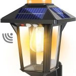COLBOR Lampes Solaires Extérieur, Lumière Extérieure Solaire avec Détecteur de Mouvement, 3 Modes Intelligents, Applique Murale Solaire Étanche IP65, Style Vintage pour Jardin, Garage