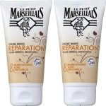 Le Petit Marseillais – Crème Mains Réparatrice Peaux Abimées et Desséchées – Tube 75 ml – Lot de 2