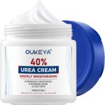 OUKEYA Crème d&rsquo;Uree 40%, Crème Pieds Très Secs et Abîmés, Réparatrice Hydratante pour Crevasses Mains, Crème Gerçures Engelures, Soins Intenses Mains et Pieds, Force Maximale, 350g