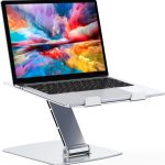 Glangeh Support Ordinateur Portable Pliable, Support PC Portable Aluminium Ergonomique, Laptop Stand Compatible avec MacBook Air Pro, XPS et Plus d&rsquo;Ordinateurs Portables 10-16 Pouces
