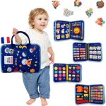 Busy Board Montessori 2025 en Français – Jouet éducatif Enfants 2 à 6 Ans – Planches sensorielles & motricité Fine – Jeu d’éveil Montessori Fille et garçon – Idée Cadeau Originale