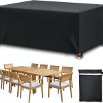 Housse Salon de Jardin, 213x132x74cm, Housse de Protection pour Meubles de Jardin 420D Oxford, pour Chaise Meubles Étanche Imperméable, Résistant aux Intempéries Abri Solaire pour Table