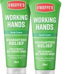 O&rsquo;Keeffe&rsquo;s Working Hands, tubes de 80 ml (lot de 2) – Crème pour les mains extrêmement sèches et craquelées | Augmente instantanément les niveaux d&rsquo;humidité, crée une couche protectrice et empêche la