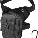 Sacoche de Jambe Moto, Sac de Jambe de Moto pour Homme et Femme avec 2 Mousquetons, Sacoche de Jambe Moto Étanche, Sacoche Cuisse Moto pour Moto, Cyclisme, Randonnée, Pêche