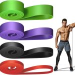 WuGU Bande Elastique Musculation (Lot de 4), 4 Niveaux de Résistance Élastique Musculation, Bandes de Résistance Élastique pour Sport, Pilates, Yoga, Musculation, Homme & Femme