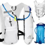 Gilet Hydratation Running Femme avec Flasque Running de 500 ML/Poche à Eau de 2L, Sac Hydratation Running Homme Léger 6L, Gilet Trail pour Jogging Vélo Marathon Moto, 150 g