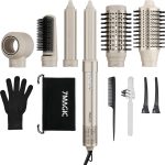 7MAGIC Air Styler 6 en 1, Sèche Cheveux Ionique, Boucleur a Cheveux Automatique, Brosse Soufflante, Brosse Lissante, Sans Dommages De Chaleur, avec Sac De Voyage, pour Les Occasions Spéciales