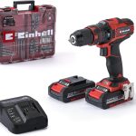 Einhell Perceuse Visseuse à percussion sans fil TE-CD 18/40 Li-i +64 (2×2,0 Ah) Power X-Change (Li-Ion, 18V, Couple 40 Nm) Livré avec 2 Batteries 2,0Ah, Chargeur et 64 Accessoires