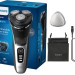 Philips Electric Shaver Series 3000 – rasoir électrique Wet & Dry pour hommes avec technologie SkinProtect, couleur Noir, tondeuse rétractable, rasoir sans fil avec housse de voyage (modèle S3241/12)