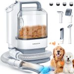 Meowant Aspirateur Poil de Chien, Professionnelle Tondeuse Chien, 13000 Pa Aspirateur Poil de Chien Chat avec 5 Outils de Toilettage, 3.2L Silencieuse Ultra-Récipient pour Poil Long Epais