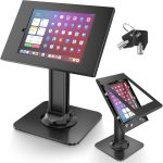 AboveTEK Support antivol pour iPad – Support de sécurité POS et Support de Tablette verrouillable – Base Robuste, pivotant à 360°, Support inclinable à 75° – Commerce de détail pour modèles d&rsquo;iPad