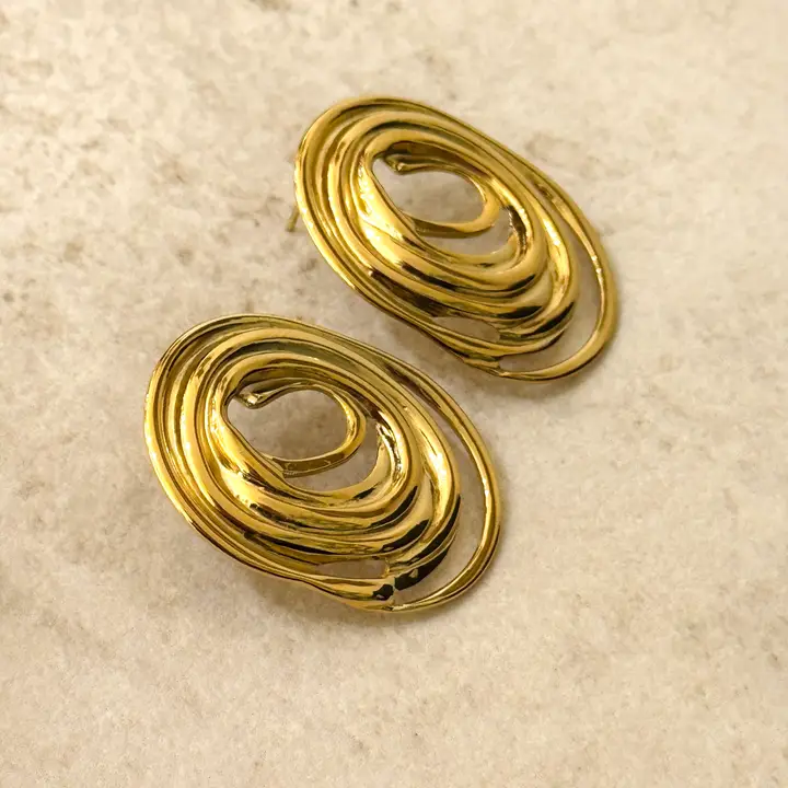 Boucles d&rsquo;oreilles clous en acier inoxydable Mica