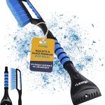 LICARGO Grattoir à Glace avec Balai – Grande Lame et Poils Doux pour la carrosserie – 67 cm de Longueur avec Une poignée antidérapante et Isolante – Grattoir à Pare-Brise Robuste et Balai à Neige