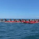 Collégiens et lycéens en compétition à Mataiea pour le championnat scolaire de va'a V6 de vitesse
