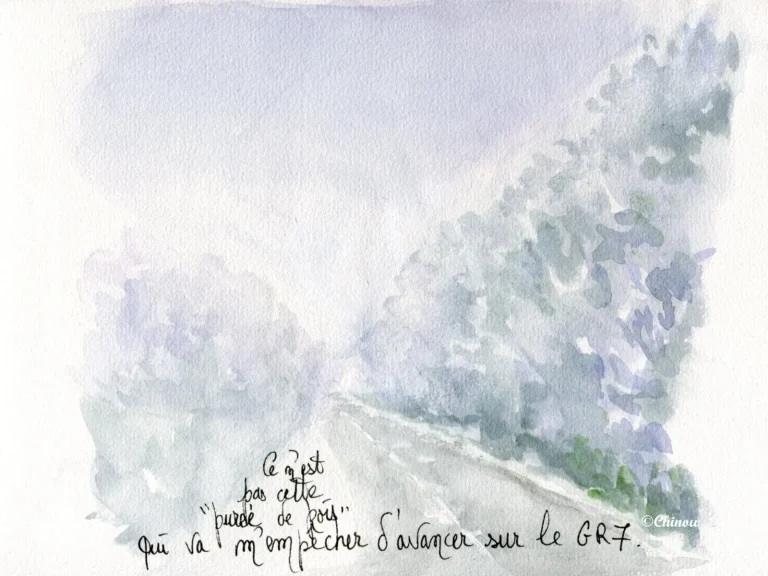 Dans la purée de pois.